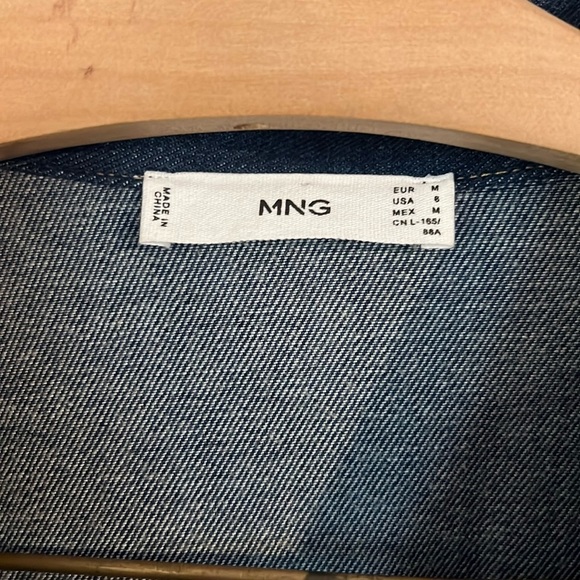 Mango Combined contrast denim overshirt size M - Picture 8 of 11